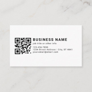 Tarjeta De Consejos Código QR promocional de empresa