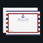 Tarjeta De Consejos Colección de Bodas de Anchor Náutico Rojo y Marina<br><div class="desc">Celebre con estilo con estas tarjetas de consejos náuticos. El diseño, sencillo pero elegante, permite a los clientes escribir una nota de consejo para que puedan leer en los próximos años. La redacción es fácil de personalizar, por lo que estas tarjetas se pueden transformar rápidamente en tarjetas de consejo para...</div>