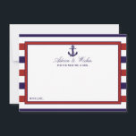 Tarjeta De Consejos Colección de Bodas de Anchor Náutico Rojo y Marina<br><div class="desc">Celebre con estilo con estas tarjetas de consejos náuticos. El diseño, sencillo pero elegante, permite a los clientes escribir una nota de consejo para que puedan leer en los próximos años. La redacción es fácil de personalizar, por lo que estas tarjetas se pueden transformar rápidamente en tarjetas de consejo para...</div>