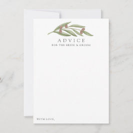 Tarjeta De Consejos Colección de Bodas de bifurcación de aceitunas
