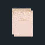 Tarjeta De Consejos Colección de Bodas de Confetti de oro de Rubor Pin<br><div class="desc">Añada un toque de brillo a su boda con estas tarjetas de consejo color rosa y dorado. El diseño, sencillo pero elegante, permite a los clientes escribir una nota de consejo para que puedan leer en los próximos años. La redacción es fácil de personalizar, por lo que estas tarjetas se...</div>