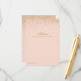 Tarjeta De Consejos Colección de Bodas de Confetti de oro de Rubor Pin