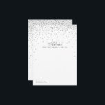 Tarjeta De Consejos Colección de Bodas de Confetti Vintage Glam Silver<br><div class="desc">Añada un toque de glam a su boda con estas tarjetas de consejo de confeti de plata. El diseño, sencillo pero elegante, permite a los clientes escribir una nota de consejo para que puedan leer en los próximos años. La redacción es fácil de personalizar, por lo que estas tarjetas se...</div>