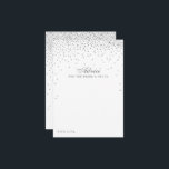 Tarjeta De Consejos Colección de Bodas de Confetti Vintage Glam Silver<br><div class="desc">Añada un toque de glam a su boda con estas tarjetas de consejo de confeti de plata. El diseño, sencillo pero elegante, permite a los clientes escribir una nota de consejo para que puedan leer en los próximos años. La redacción es fácil de personalizar, por lo que estas tarjetas se...</div>