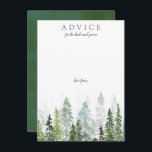 Tarjeta De Consejos Colección de Bodas del bosque de pinos acuarela<br><div class="desc">Celebre con estilo con estas modernas y modernas tarjetas de consejo. El diseño, sencillo pero elegante, permite a los clientes escribir una nota de consejo para que puedan leer en los próximos años. La redacción es fácil de personalizar, por lo que estas tarjetas se pueden transformar rápidamente en tarjetas de...</div>