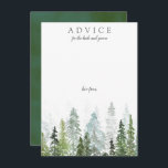 Tarjeta De Consejos Colección de Bodas del bosque de pinos acuarela<br><div class="desc">Celebre con estilo con estas modernas y modernas tarjetas de consejo. El diseño, sencillo pero elegante, permite a los clientes escribir una nota de consejo para que puedan leer en los próximos años. La redacción es fácil de personalizar, por lo que estas tarjetas se pueden transformar rápidamente en tarjetas de...</div>