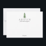 Tarjeta De Consejos Colección de Bodas del bosque de pinos acuarela<br><div class="desc">Celebre con estilo con estas modernas y modernas tarjetas de consejo. El diseño, sencillo pero elegante, permite a los clientes escribir una nota de consejo para que puedan leer en los próximos años. La redacción es fácil de personalizar, por lo que estas tarjetas se pueden transformar rápidamente en tarjetas de...</div>