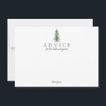 Tarjeta De Consejos Colección de Bodas del bosque de pinos acuarela<br><div class="desc">Celebre con estilo con estas modernas y modernas tarjetas de consejo. El diseño, sencillo pero elegante, permite a los clientes escribir una nota de consejo para que puedan leer en los próximos años. La redacción es fácil de personalizar, por lo que estas tarjetas se pueden transformar rápidamente en tarjetas de...</div>