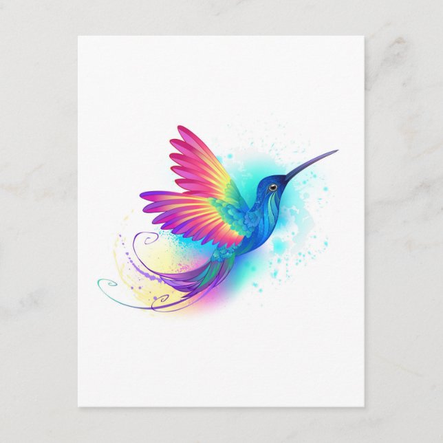 Tarjeta De Consejos Colibrí arcoiris exótica (Anverso)