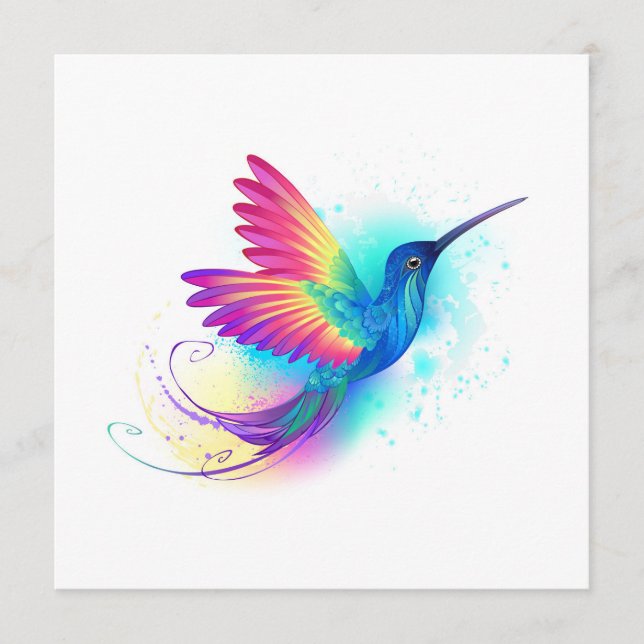 Tarjeta De Consejos Colibrí arcoiris exótica (Anverso)