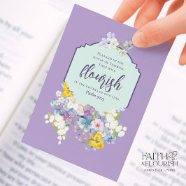 Tarjeta De Consejos Colorida Primavera Floral Marcador Biblia Escritur