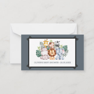 Tarjeta De Consejos Colorous Jungle Adventure Baby Shower