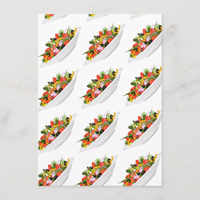 Tarjeta De Consejos Coma más plantas con letras de motivación de ensal (Anverso)