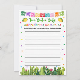 Tarjeta De Consejos Consejos de Baby Shower para la mami