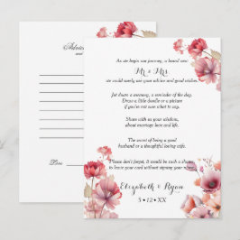 Tarjeta De Consejos Consejos de boda Peach Fuzz buenos deseos 