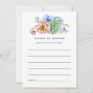 Tarjeta De Consejos Consejos de ducha de novia floral de moda