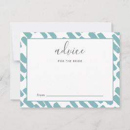 Tarjeta De Consejos Consejos de guión moderno para la novia azul y bla