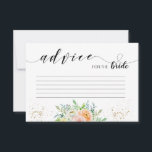 Tarjeta De Consejos Consejos florales de Rubor para la acuarela de nov<br><div class="desc">Consejos florales de Rubor para la acuarela de novia. Para más opciones y artículos coincidentes en mi tienda o contáctame.</div>