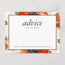 Tarjeta De Consejos Consejos Florales para la Novia de Tradiciones Ele