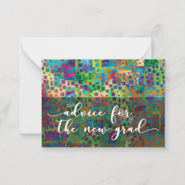 Tarjeta De Consejos Consejos para el Nuevo Grado, Confetti colorido, 2