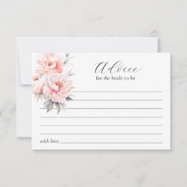 Tarjeta De Consejos Consejos para futuras novias de los peones rosados