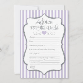 Tarjeta De Consejos Consejos Para La Ducha Bridal Lilac Lavender