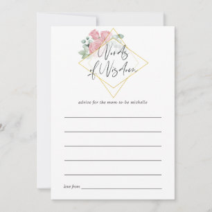 Tarjeta De Consejos Consejos para mamá de Eucalyptus Rosa Geométrica B