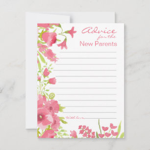 Tarjeta De Consejos Consejos rosa Floral