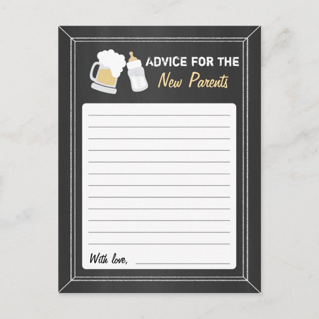 Tarjeta De Consejos Consejos sobre "El bebé se está preparando" (Anverso)