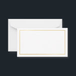 Tarjeta De Consejos Consejos y deseos de Bodas blancos y dorados en bl<br><div class="desc">Añada un toque personal a su boda con una tarjeta de consejos y deseos de boda de oro. Esta tarjeta de consejo tiene borde dorado sobre fondo blanco. Perfecto para boda, ducha de bebé, fiesta de cumpleaños, ducha de novia, soltera y cualquier ocasión especial. Nota: Los detalles del Relieve metalizado...</div>