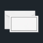 Tarjeta De Consejos Consejos y deseos de Bodas blancos y negros en bla<br><div class="desc">Tarjeta de consejos y deseos para Bodas Bodas blancos y negros en blanco con borde rectangular negro. También perfecto como tarjetas de boda,  tarjetas de visita y más. Haga clic en el botón personalizar it para personalizar el diseño.</div>