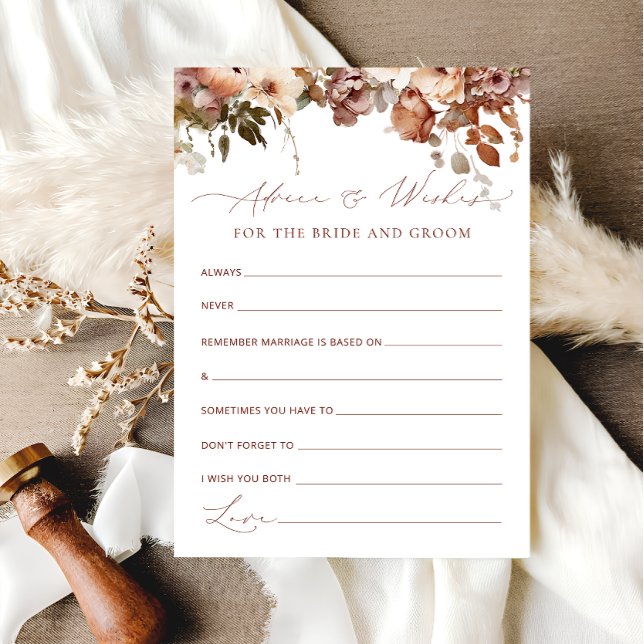 Tarjeta De Consejos Consejos y deseos para la novia y la ducha de novi (Subido por el creador)