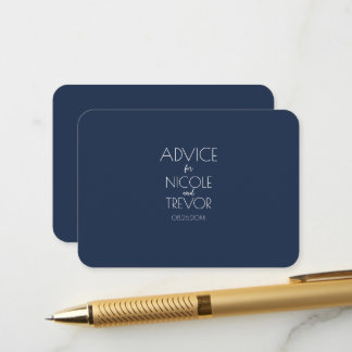 Tarjeta De Consejos Crea el tuyo propio - Nombres personalizados boda
