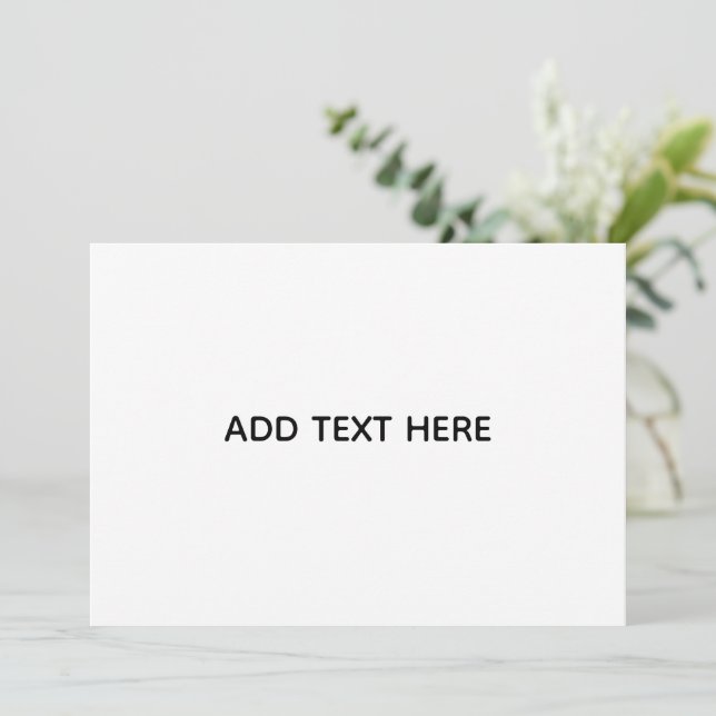 Tarjeta De Consejos Crea tu propio blanco  (Anverso de pie)