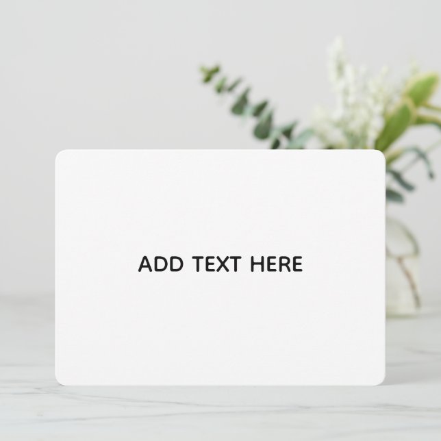 Tarjeta De Consejos Crea tu propio blanco  (Anverso de pie)