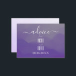 Tarjeta De Consejos Crea tu propio color de agua púrpura naranja<br><div class="desc">Crea tu propia tarjeta Personalizado Purple Watercolor Ombre Consejos Visita nuestra tienda para más bodas y suministros especiales para eventos,  decoración y favores!</div>