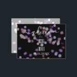 Tarjeta De Consejos Crea tu propio morado negro<br><div class="desc">Crea tu propia tarjeta de consejo Personalizado Black Purple Bokeh Visita nuestra tienda para más bodas coordinadores y suministros especiales para eventos,  decoración y favores!</div>