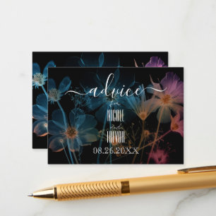 Tarjeta De Consejos Crea tus propias flores de rayos X rosas azules