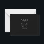 Tarjeta De Consejos Crear el propio - Negro<br><div class="desc">Minimalista negro de nuestra colección "Minimalista negro". Visita nuestra tienda para más coordinación de suministros de boda y eventos,  decoración y favores.</div>
