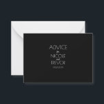 Tarjeta De Consejos Crear el propio - Negro<br><div class="desc">Minimalista negro de nuestra colección "Minimalista negro". Visita nuestra tienda para más coordinación de suministros de boda y eventos,  decoración y favores.</div>
