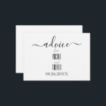 Tarjeta De Consejos Crear su propia caligrafía Personalizado<br><div class="desc">Crea tu propia tarjeta de asesoramiento de caligrafía Personalizado Visita nuestra tienda para más bodas y suministros especiales para eventos,  decoración y favores!</div>