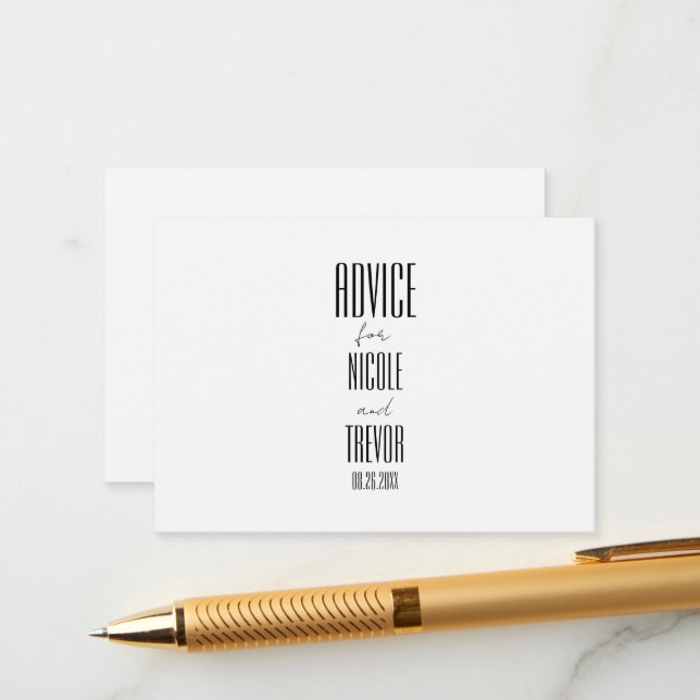 Tarjeta De Consejos Crear su propio Personalizado (Anverso/Reverso In Situ)