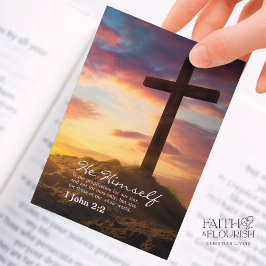Tarjeta De Consejos Cruzar al atardecer Marcador Biblia