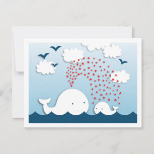 Tarjeta De Consejos Cute Ballenas Blancas Palabras de consejo, mamá po