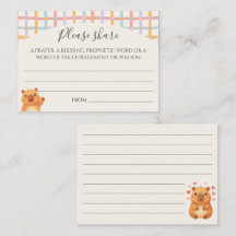 Cute Capybara Baby Shower Prayer Wishes 