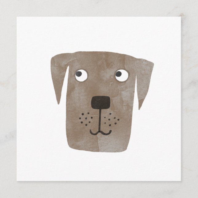 Tarjeta De Consejos Cute Chocolate Labrador Recuperador Perro Cumpleañ (Anverso)