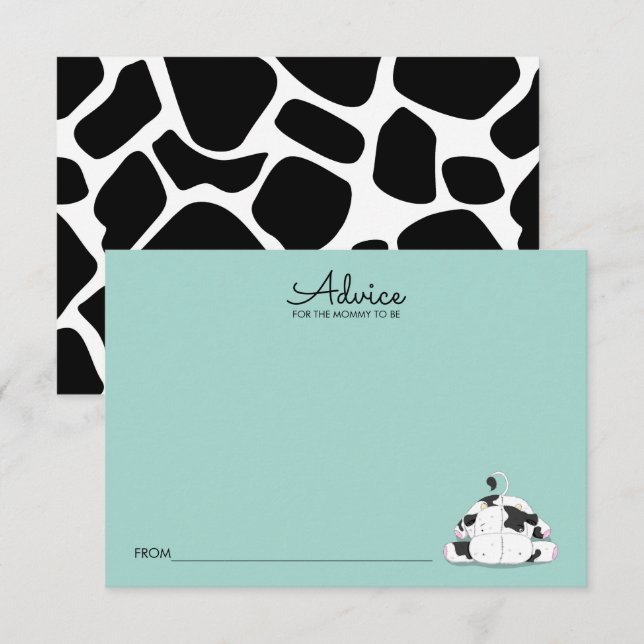 Tarjeta De Consejos De Baby Shower De La Pequeña V (Anverso / Reverso)