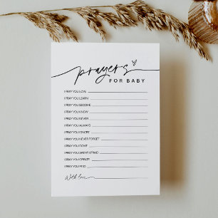 Tarjeta de Consejos de Baby Shower para las plegar
