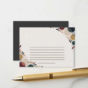 Tarjeta de consejos de boda de flores silvestres c