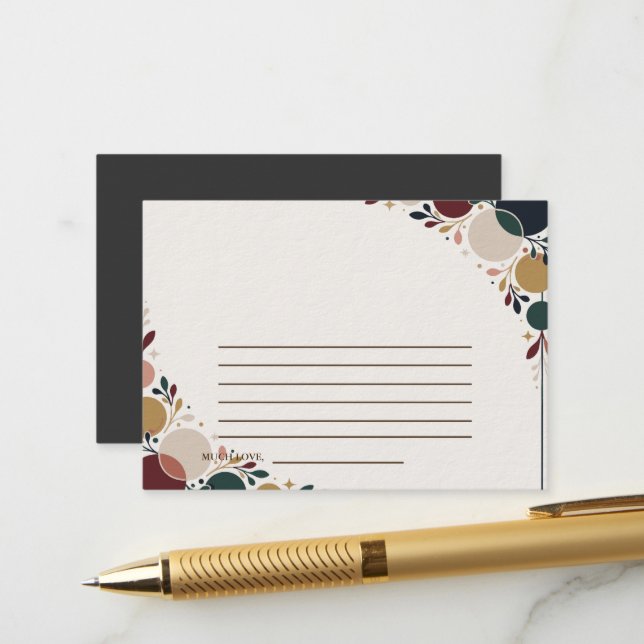 Tarjeta de consejos de boda de flores silvestres c (Anverso/Reverso In Situ)